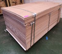 Approximately 160 Lionboard standard hardboard panels.
