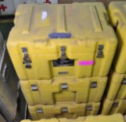 3x Plastic Case Yellow Empty L600 x W400 x H360mm.