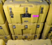 3x Plastic Case Yellow Empty L600 x W400 x H360mm.