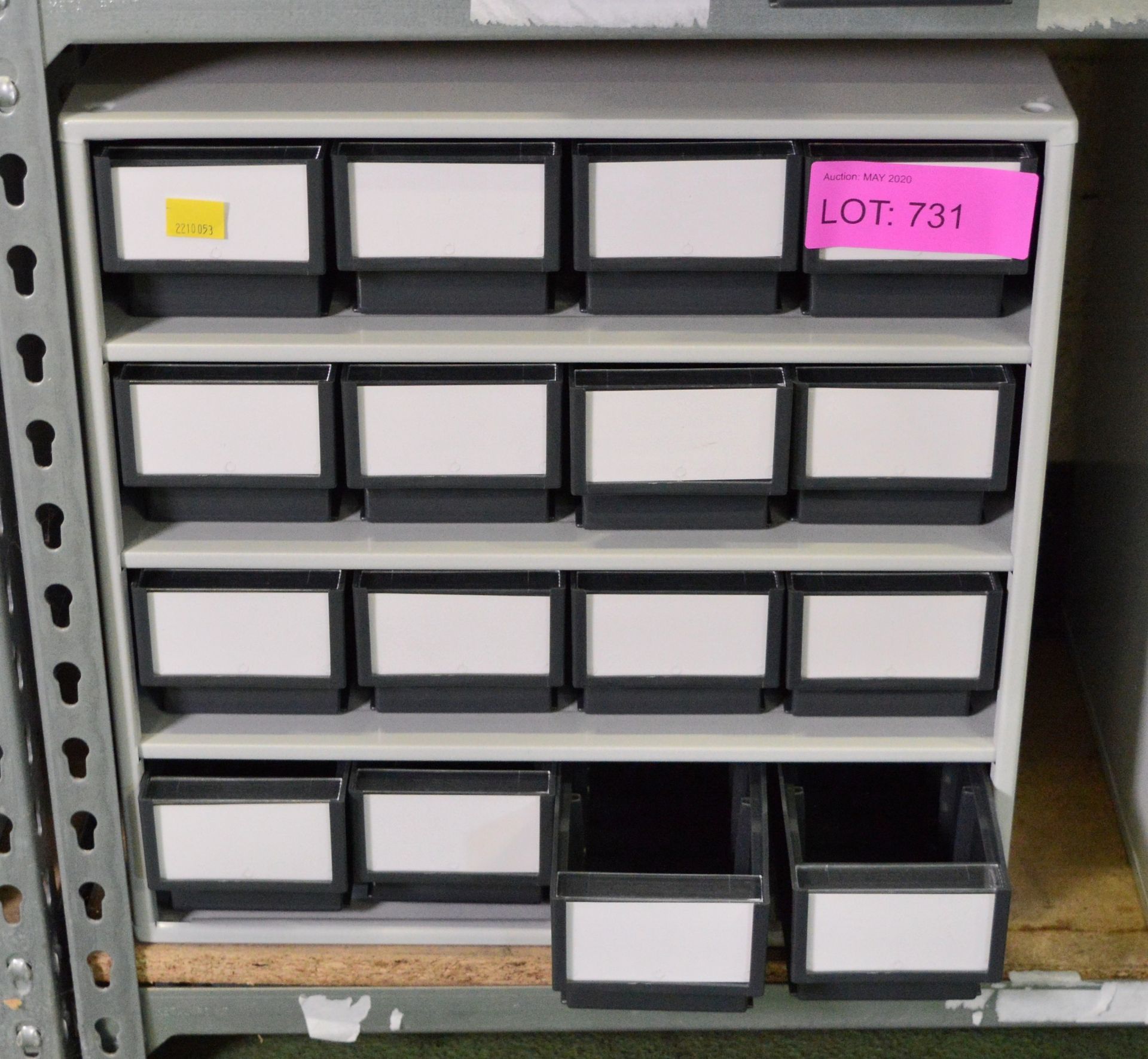 Metal Cabinet with 16 Drawers L400 x W320 x H400mm.