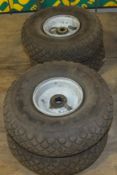 4x Pneumatic wheels & tyres