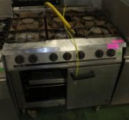 AS SPARES OR REPAIRS - Falcon 6 range cooker - door inside oven