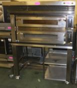 Sirman Cappa Vesuvio 106X70 Faretti Two Deck Oven W1400 x D1170 x H1850mm