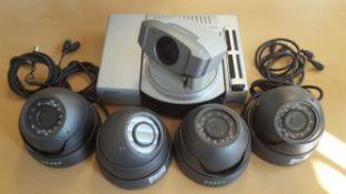 Assorted CCTV Equipment - Cameras, Recorder, Cables