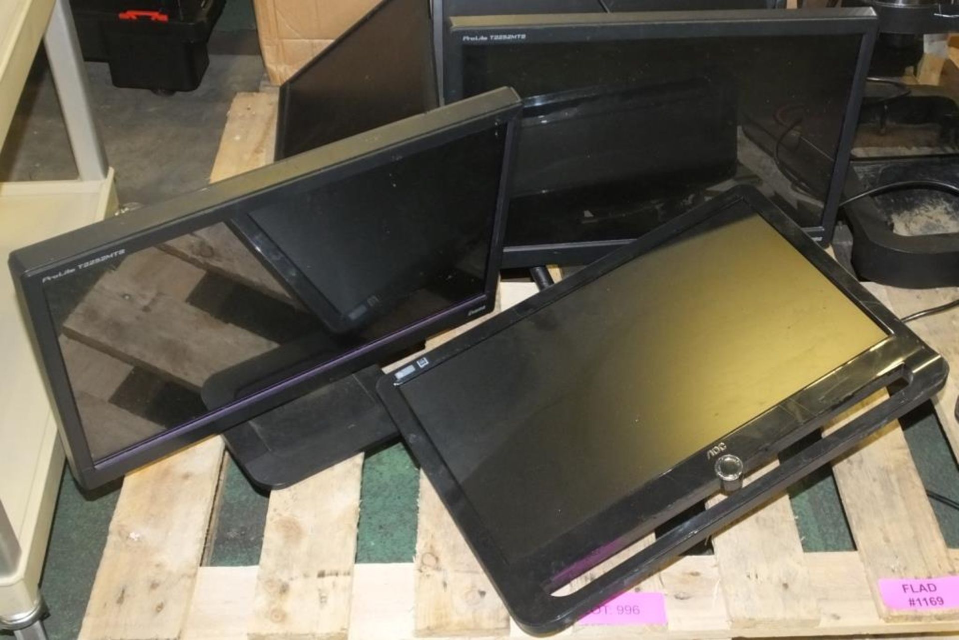 5x Flat screen monitors - Image 2 of 2