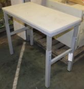 Grey Table With Adjustable Legs L 1000mm x W 500mm x H 840mm