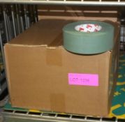 2x Boxes of Olive Green Scapa Cloth Adhesive Tape - 50mm x 50m per roll - 16 Rolls per box