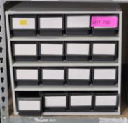 Metal Cabinet with 16 Drawers L400 x W320 x H400mm.