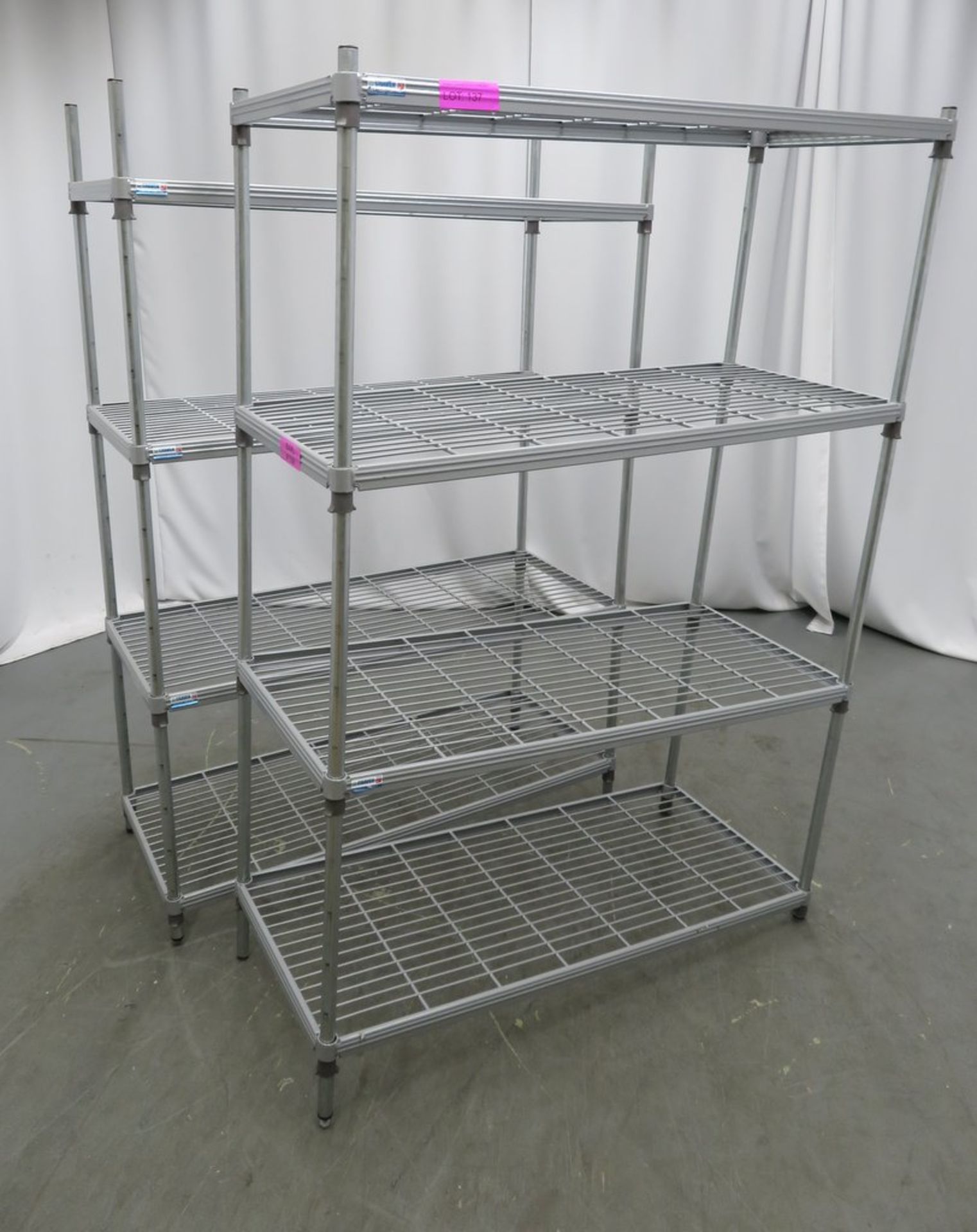 2x 4 Tier kitchen storage racks. 1170x500x1700mm