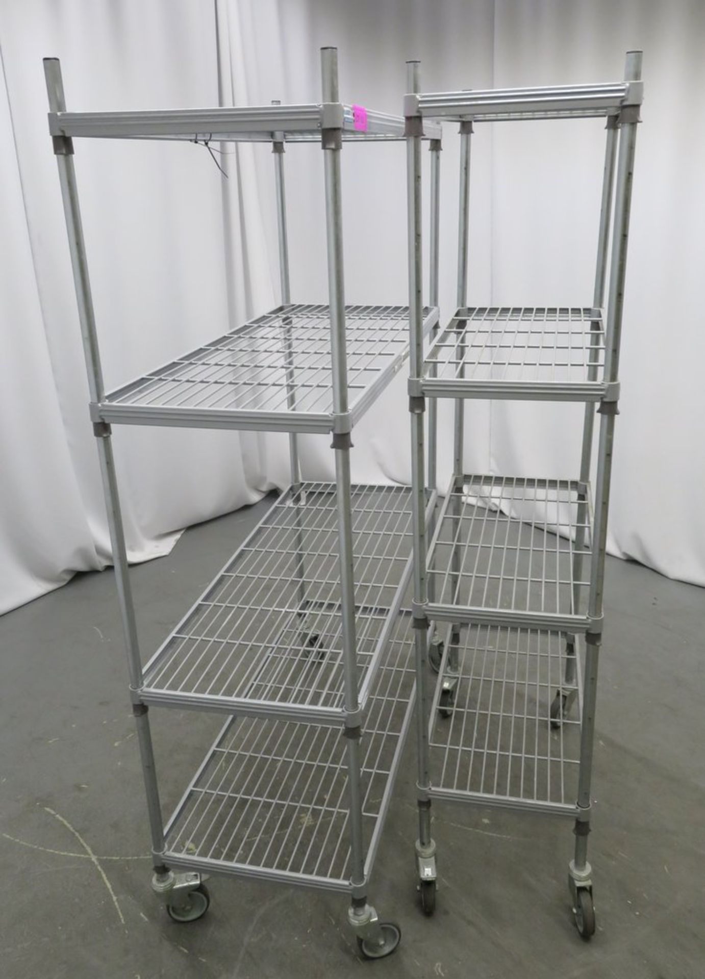 2x 4 Tier portable kitchen storage racks. 1170x500x1800mm & 770x400x1800mm - Image 2 of 3