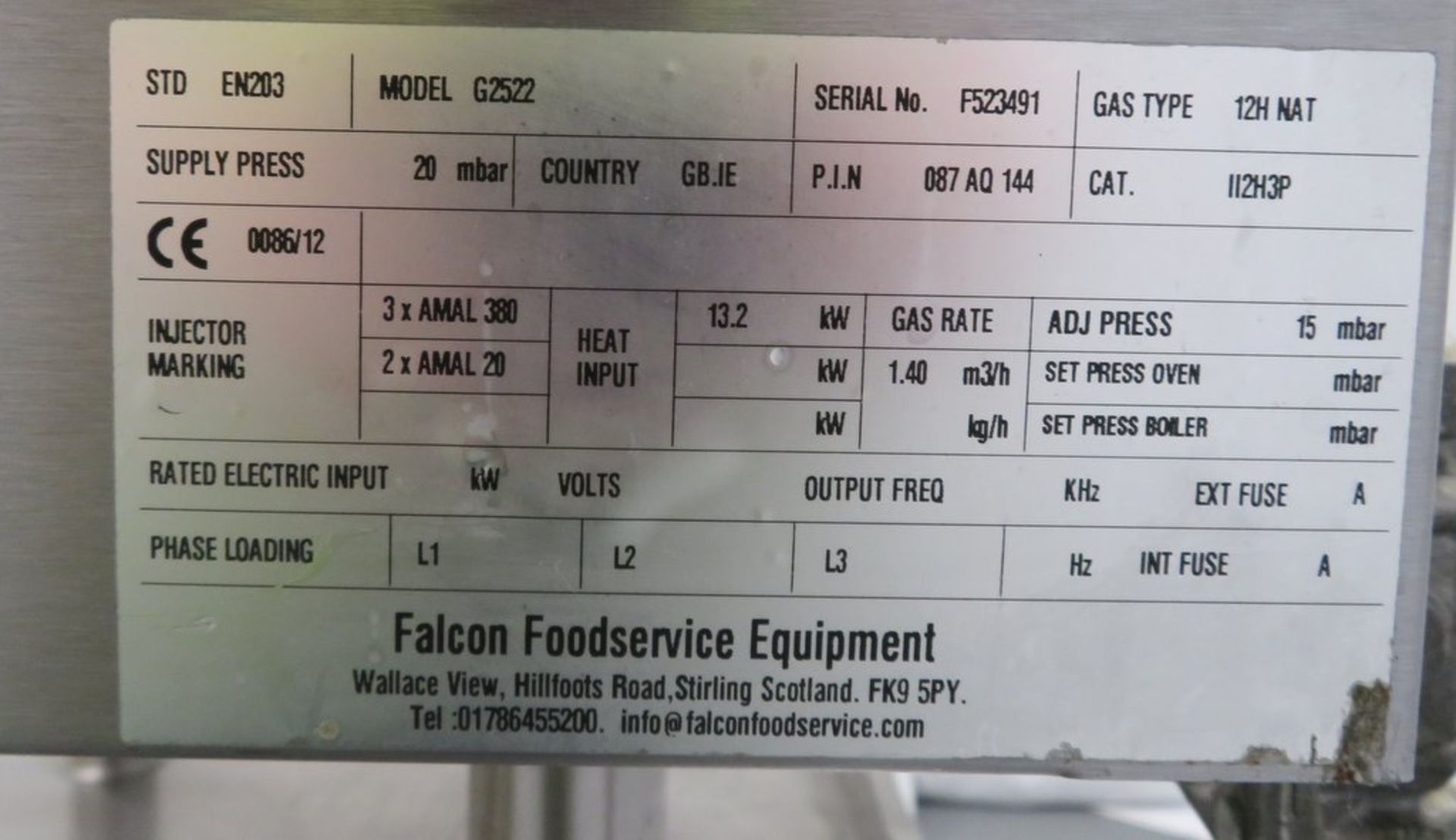 Falcon G2522 salamander grill on wheeled prep table - Image 7 of 9