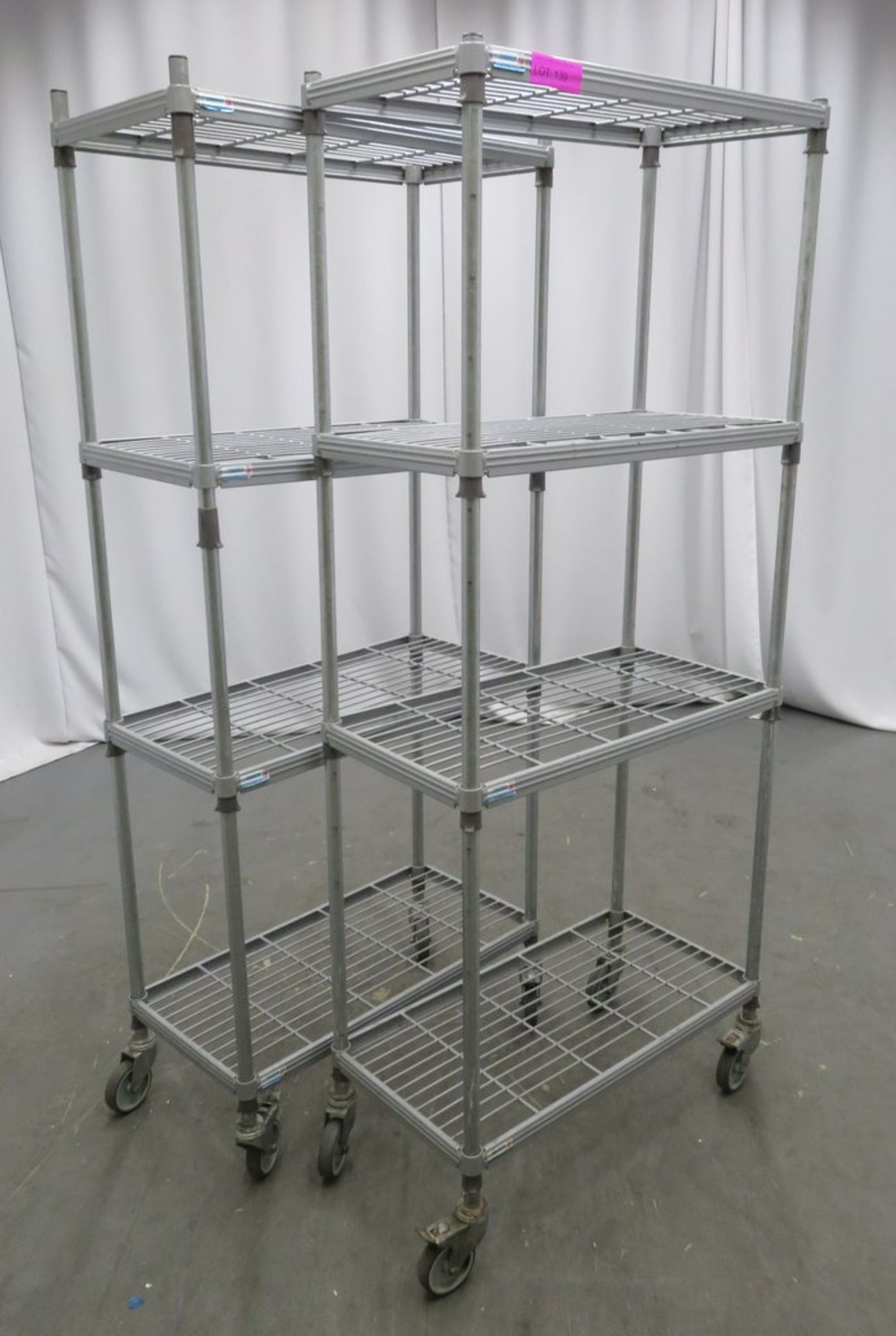 2x 4 Tier portable kitchen storage racks. 770x400x1800mm