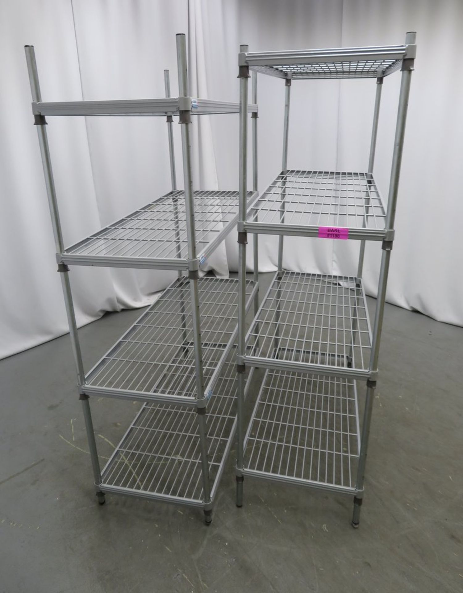 2x 4 Tier kitchen storage racks. 1170x500x1700mm - Image 2 of 2