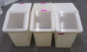 3x Flour bins