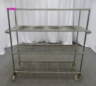 4 Tier portable kitchen storage rack. 1490x450x1540mm