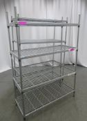 2x 4 Tier kitchen storage racks. 1170x500x1700mm