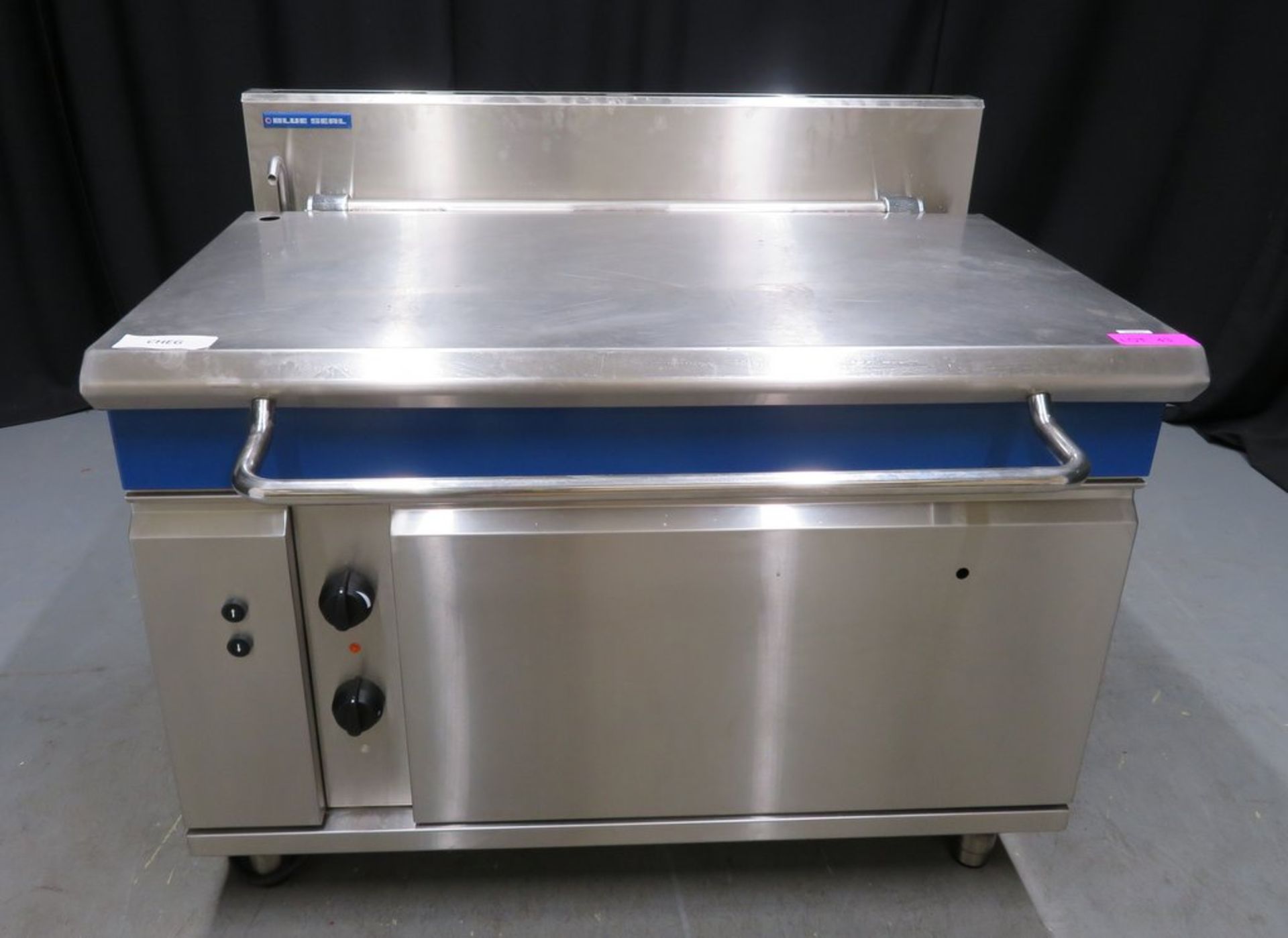 Blue Seal Evolution Series E580 - 1200mm electric tilting bratt pan, 3 phase electric