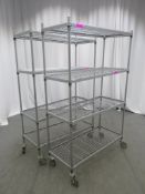 2x 4 Tier portable kitchen storage racks. 1170x500x1800mm