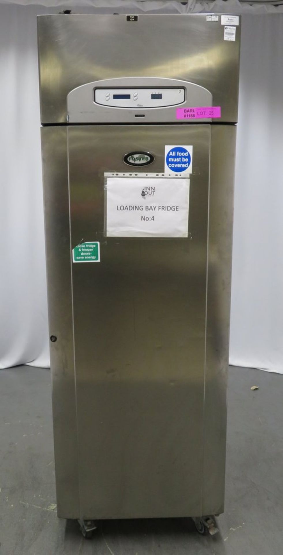 Foster PREMG600H single door upright fridge, 1 phase electric