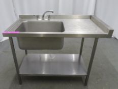 Single basin sink, 1230x645x900mm