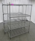 2x 4 Tier kitchen storage racks. 1170x500x1700mm