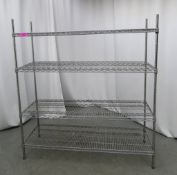 4 Tier kitchen storage rack. 1500x500x1620mm