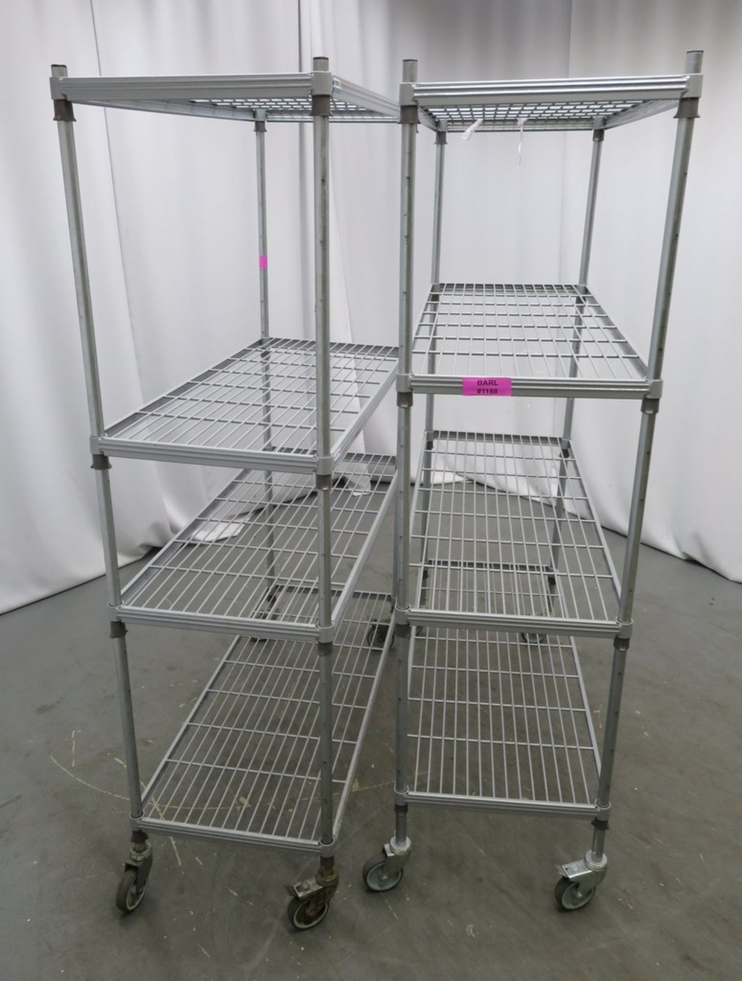 2x 4 Tier portable kitchen storage racks. 1170x500x1800mm - Image 2 of 2