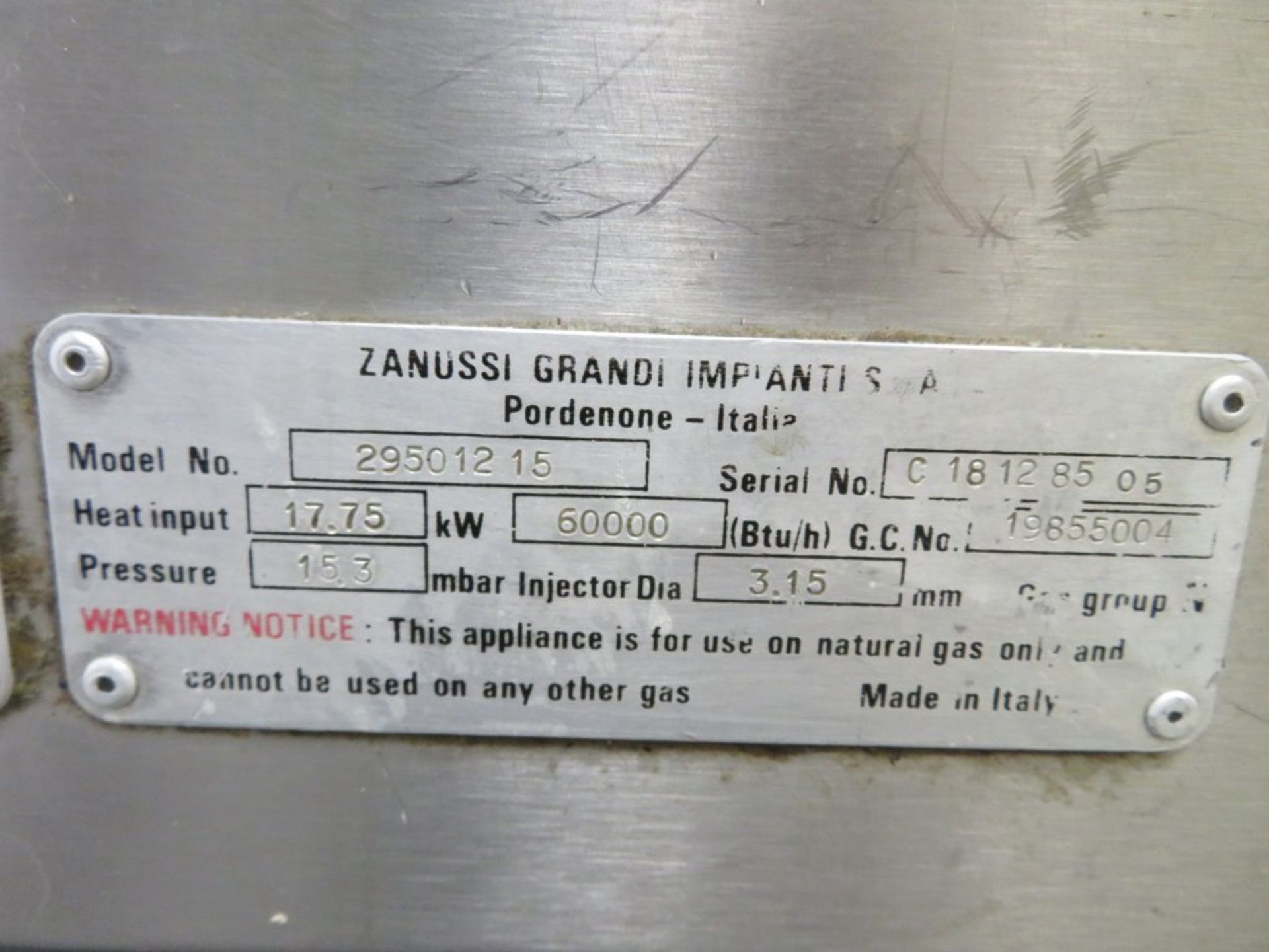 Zanussi 29501215 bratt pan, natural gas - Image 7 of 9