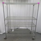 4 Tier portable kitchen storage rack. 1500x600x1780mm