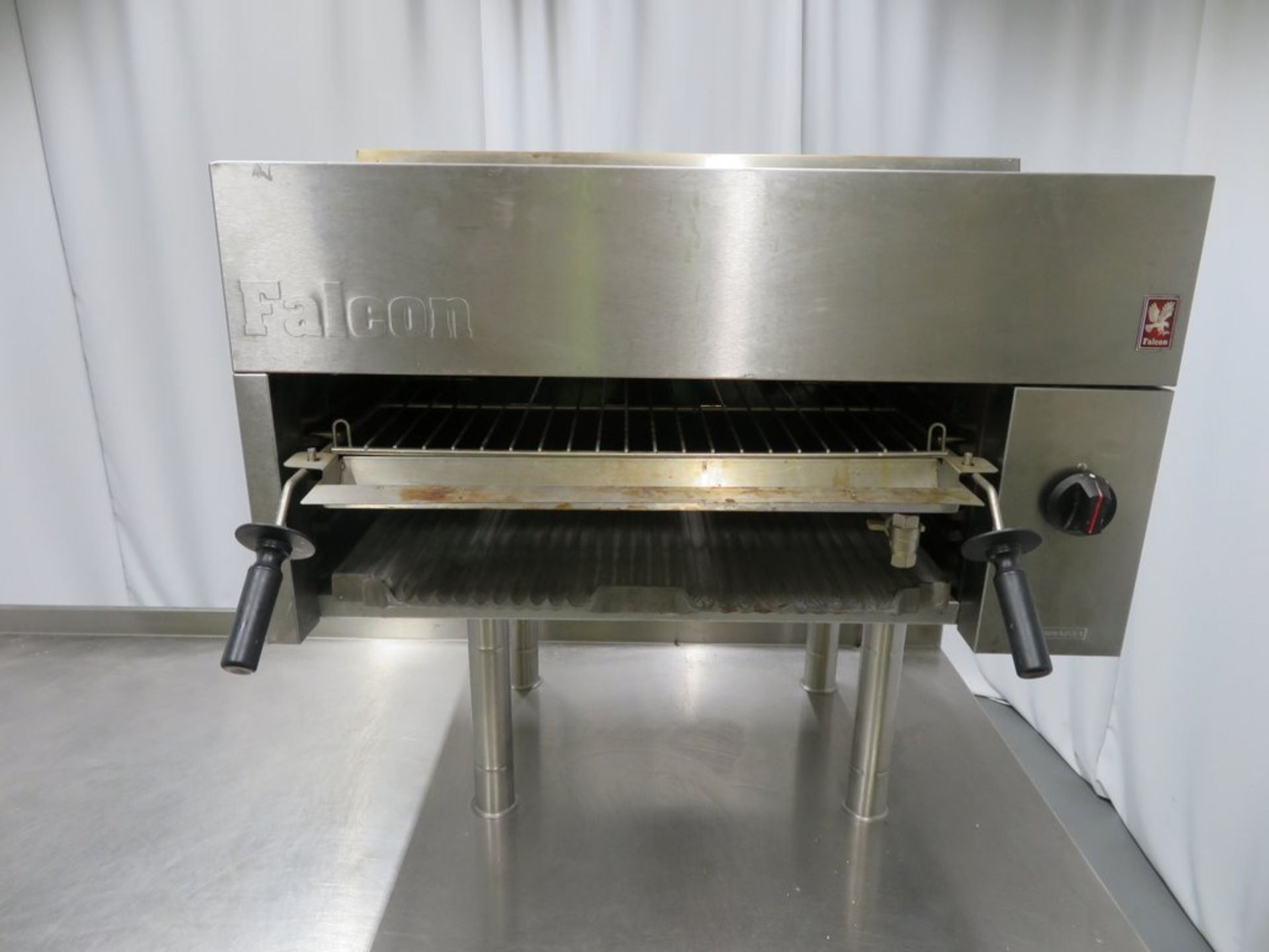 Falcon G2522 salamander grill on wheeled prep table - Image 4 of 9