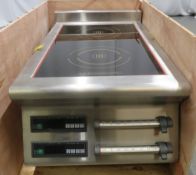 Heavy duty two zone countertop induction range, 1 phase, new