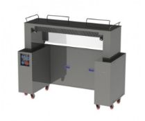 Front cooking station RMBEVFCS-02 with carbon filtration, ideal for show cooking, 3 phase