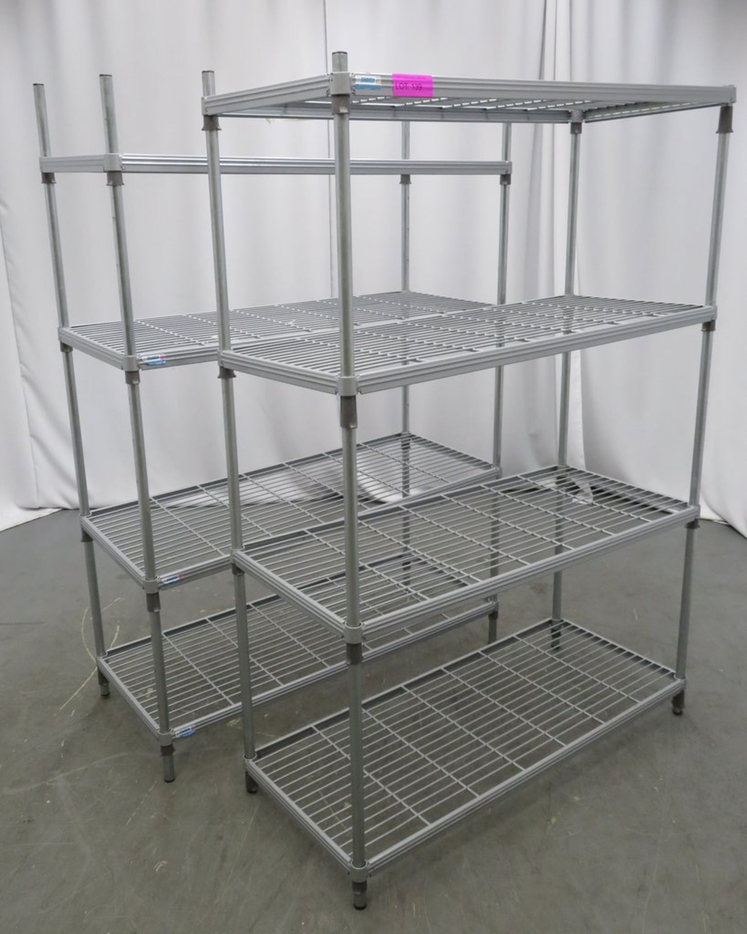 2x 4 Tier kitchen storage racks. 1170x500x1700mm