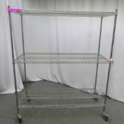 3 Tier portable kitchen storage rack. 1500x600x1780mm