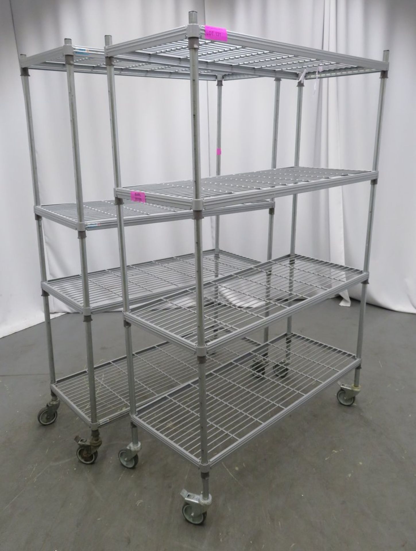 2x 4 Tier portable kitchen storage racks. 1170x500x1800mm