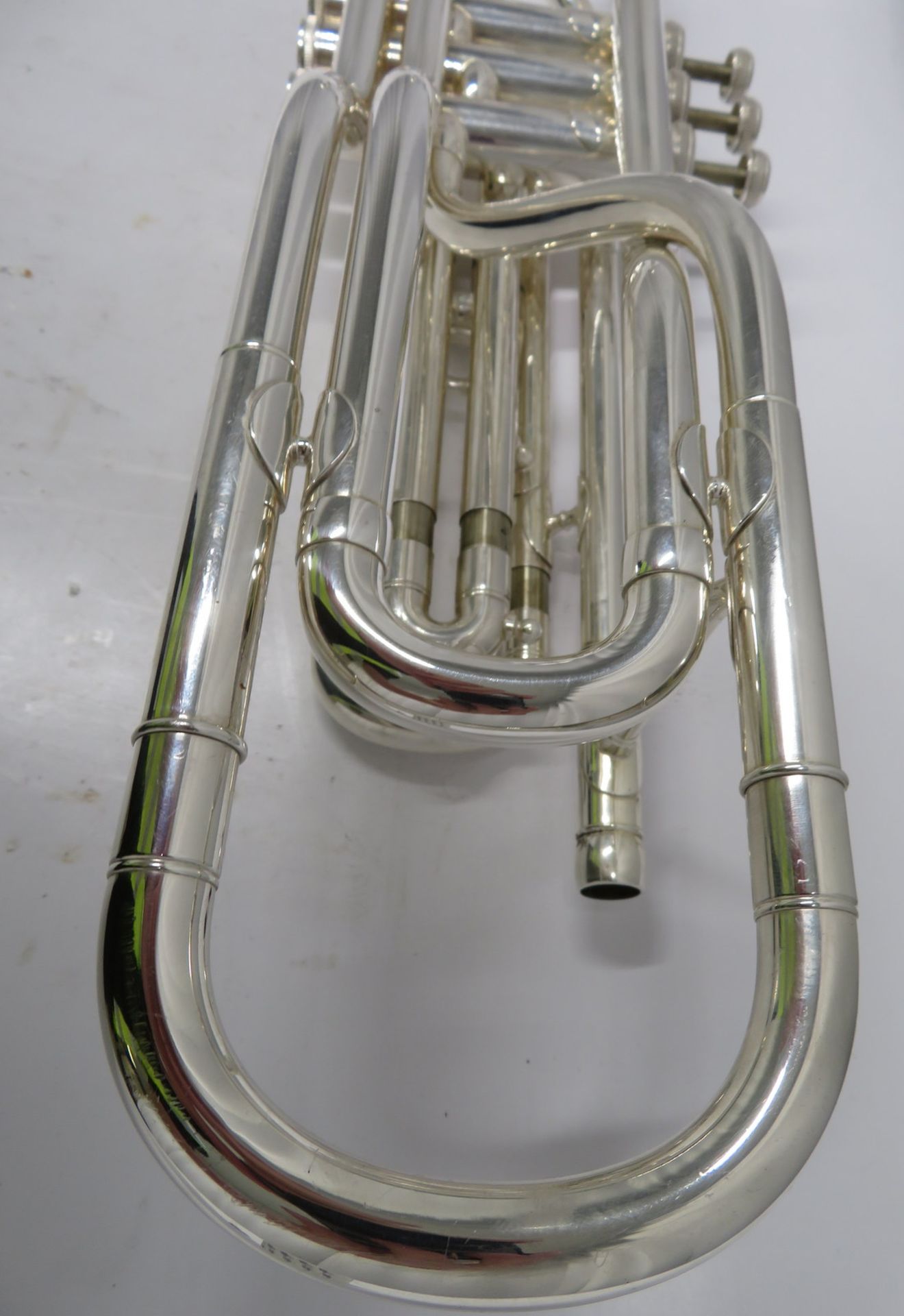 Besson International BE707 fanfare trumpet with case. Serial number: 891438. - Image 6 of 12