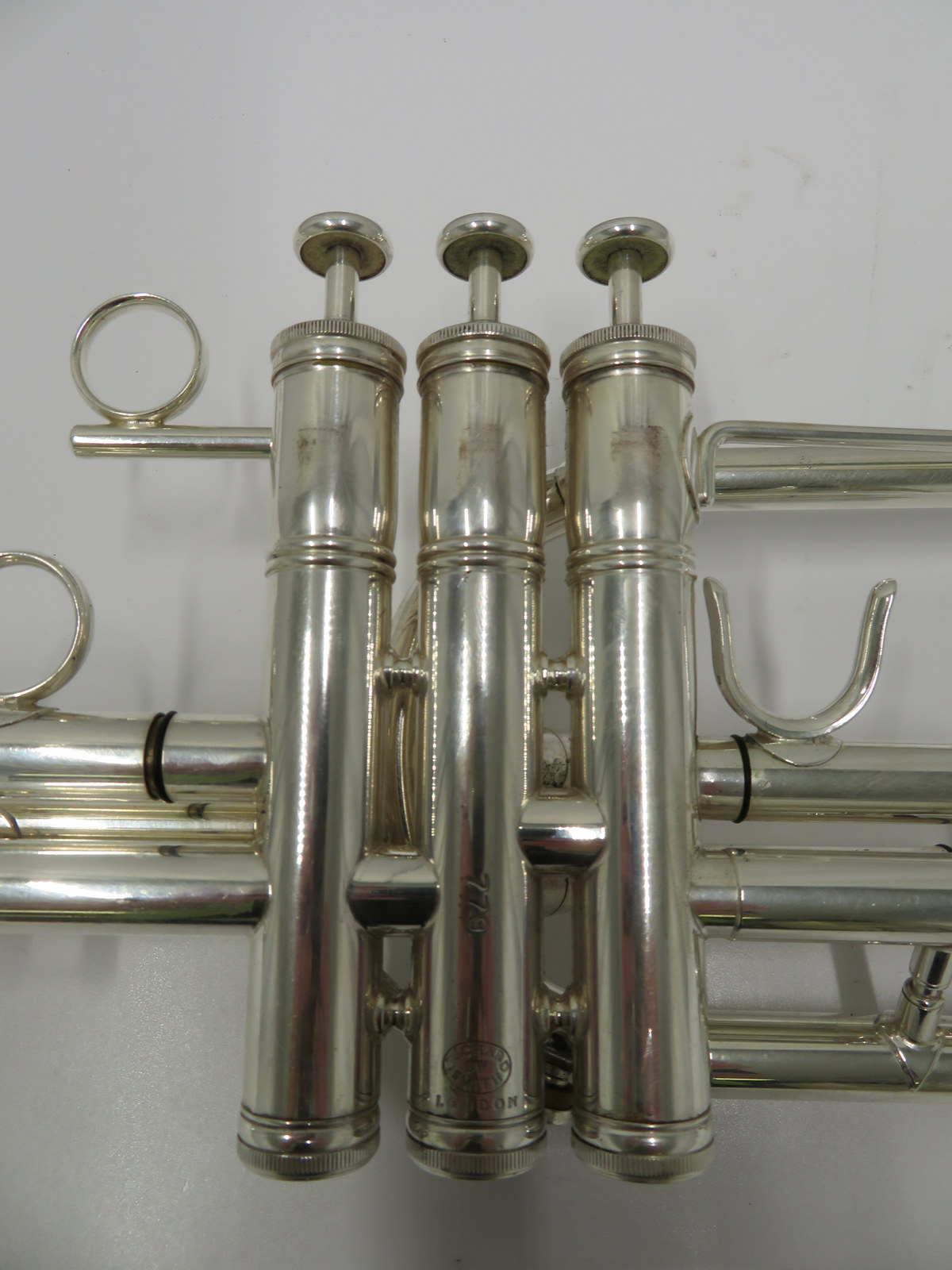 Smith-Watkins fanfare trumpet with case. Serial number: 779. - Image 5 of 14