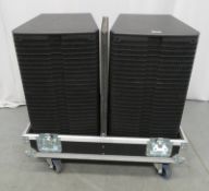 2x HK Audio Linear 5 112 FA speakers in flight case.