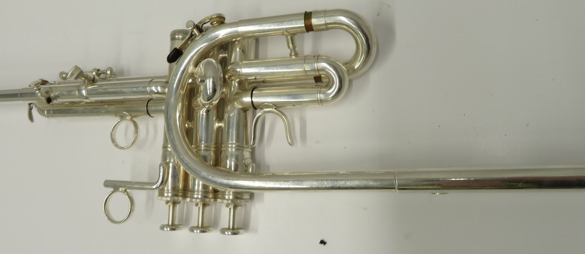 Smith-Watkins fanfare trumpet with case. Serial number: 693. - Image 11 of 16