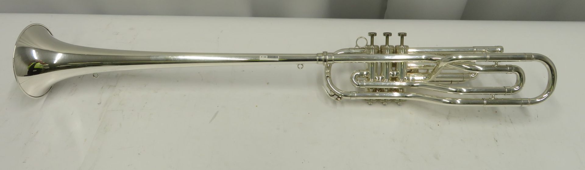 Besson International BE708 fanfare trumpet with case. Serial number: 888881. - Image 3 of 15