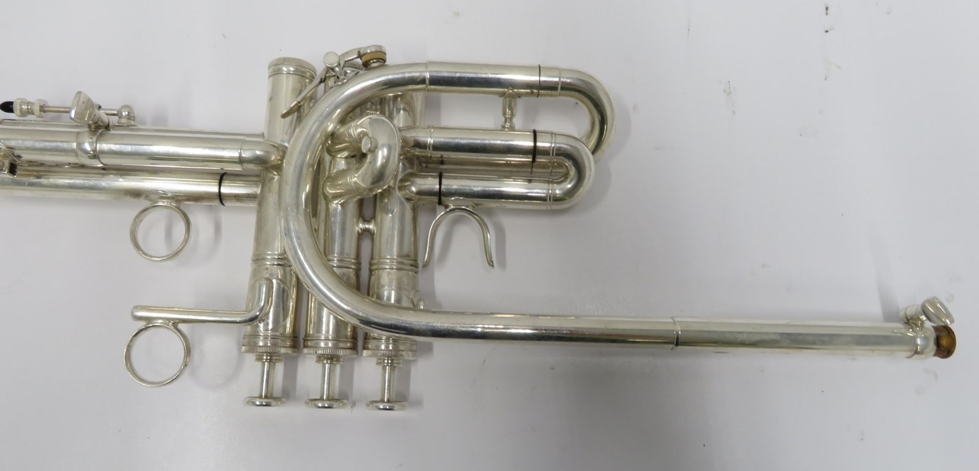Smith-Watkins fanfare trumpet with case. Serial number: 787. - Image 13 of 14