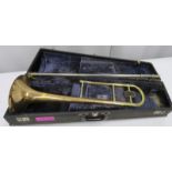 Boosey & Hawkes sovereign trombone with case. Serial number: 675255.