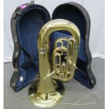 Miraphone Eeb 1261 tuba with case. Serial number: 9031538.