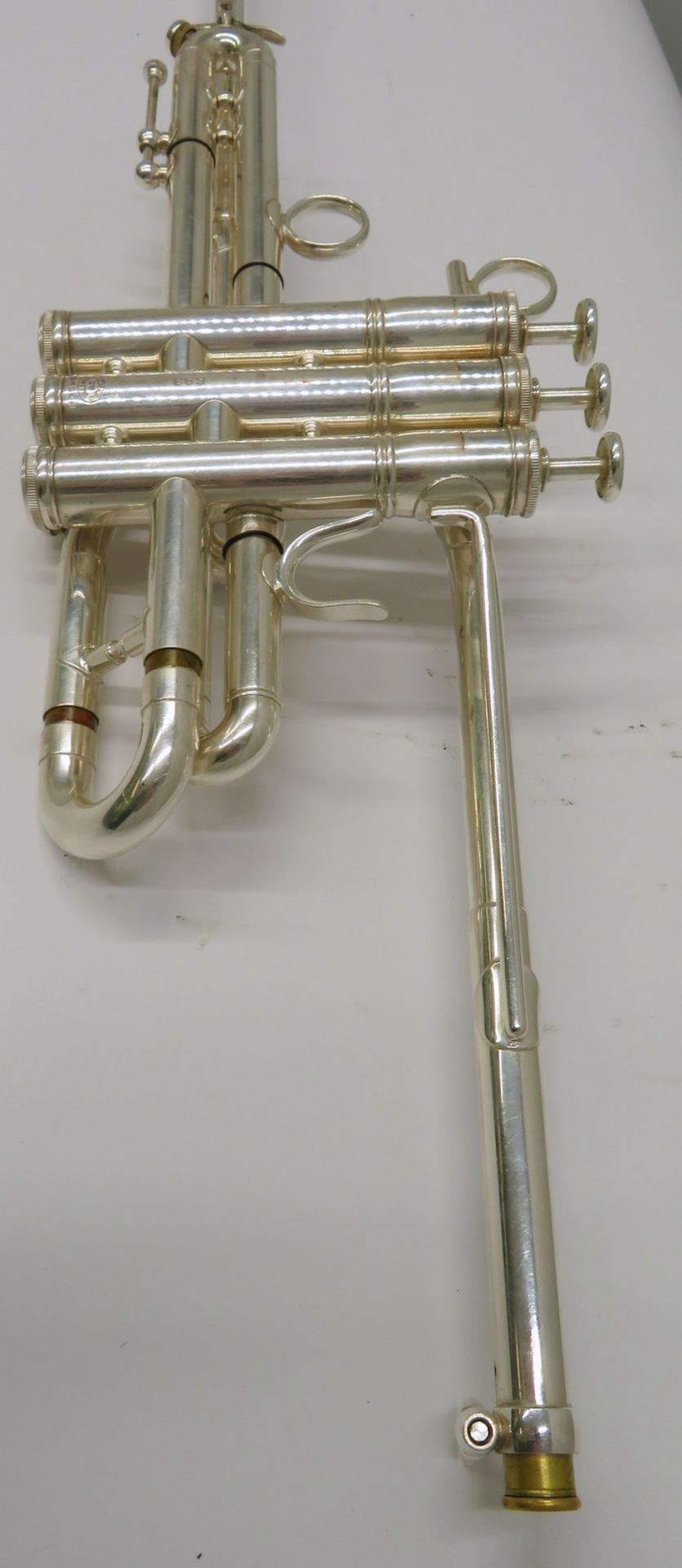 Smith-Watkins fanfare trumpet with case. Serial number: 693. - Image 5 of 16