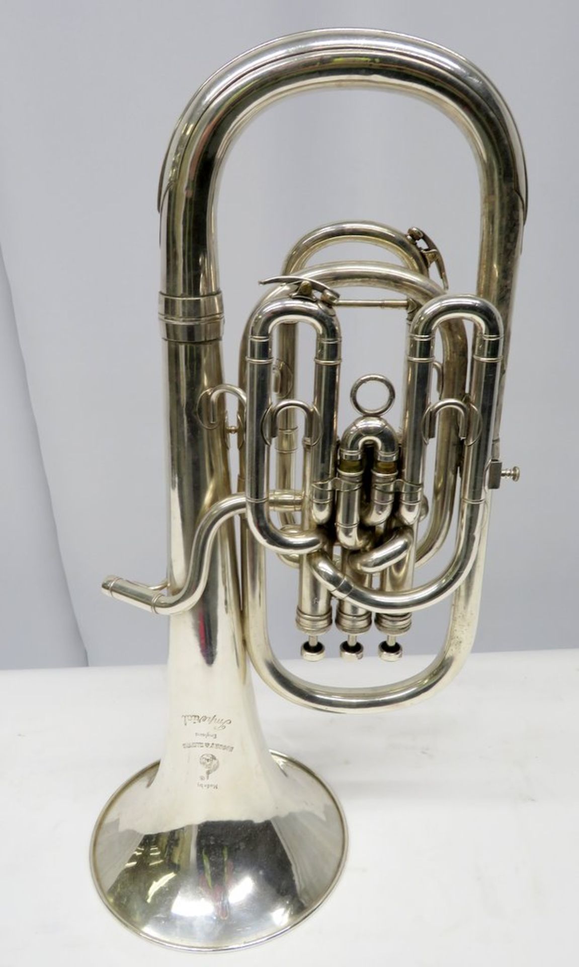 Boosey & Hawkes Imperial Baritone sax horn with case. Serial number: 458044. - Image 2 of 12