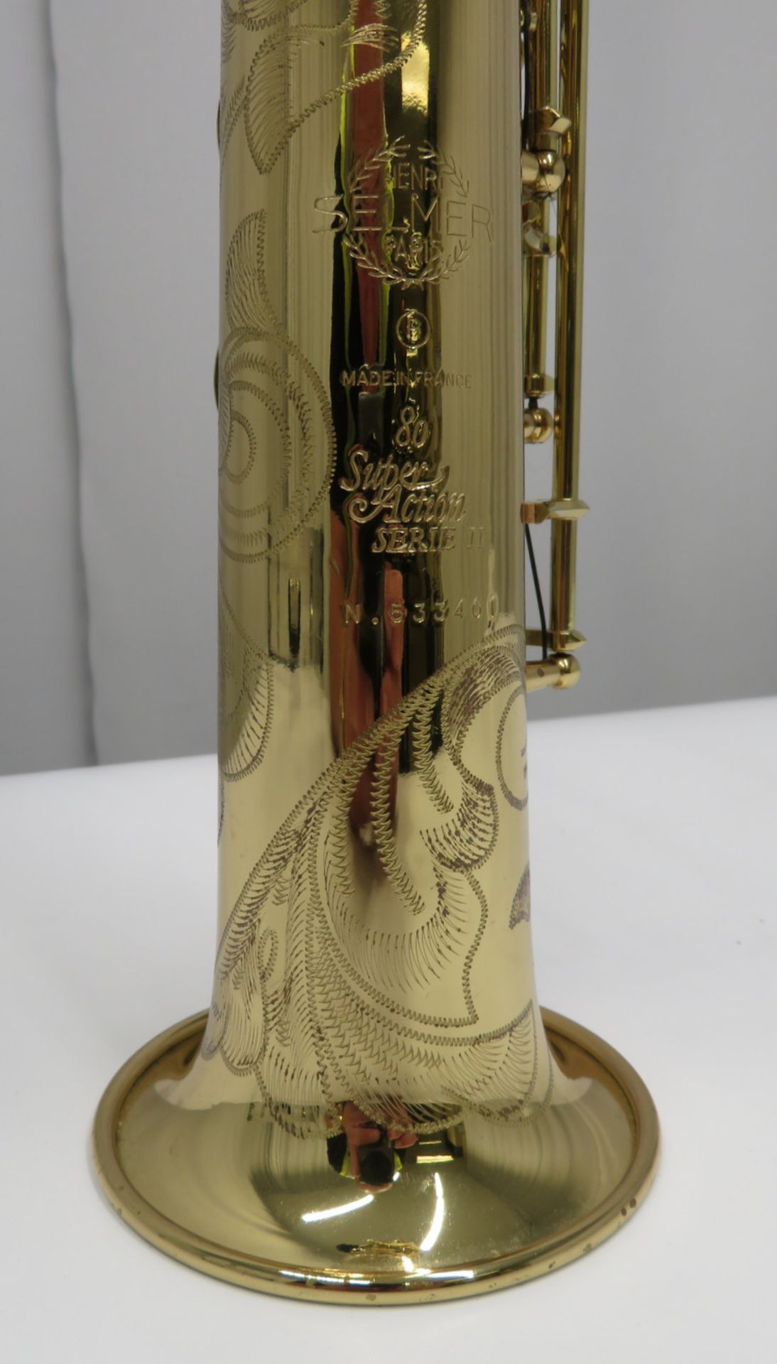 Henri Selmer 80 super action series 2 soprano saxophone with case. Serial number: N.533401. - Image 4 of 22