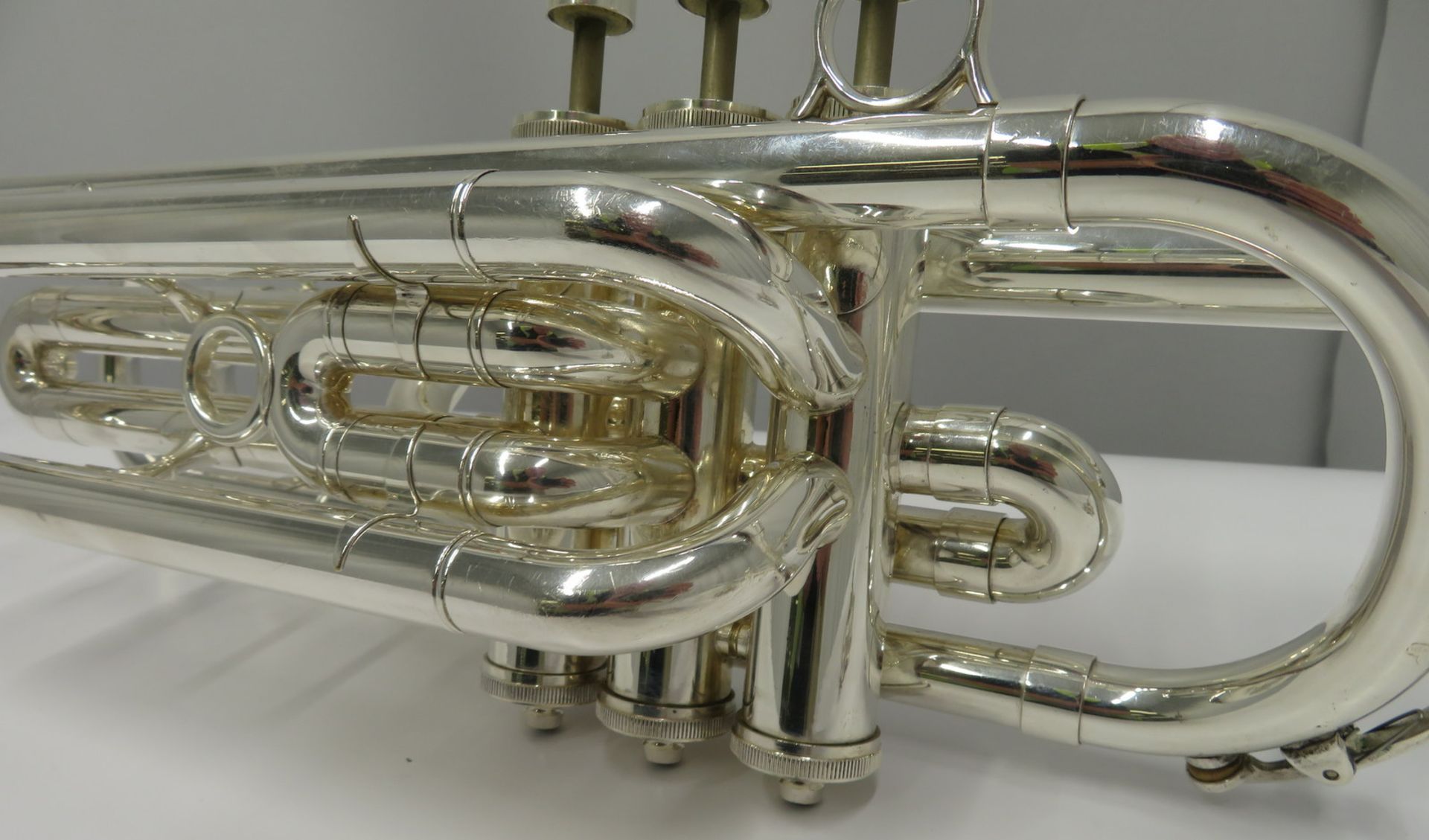 Besson International BE708 fanfare trumpet with case. Serial number: 887800. - Image 8 of 14