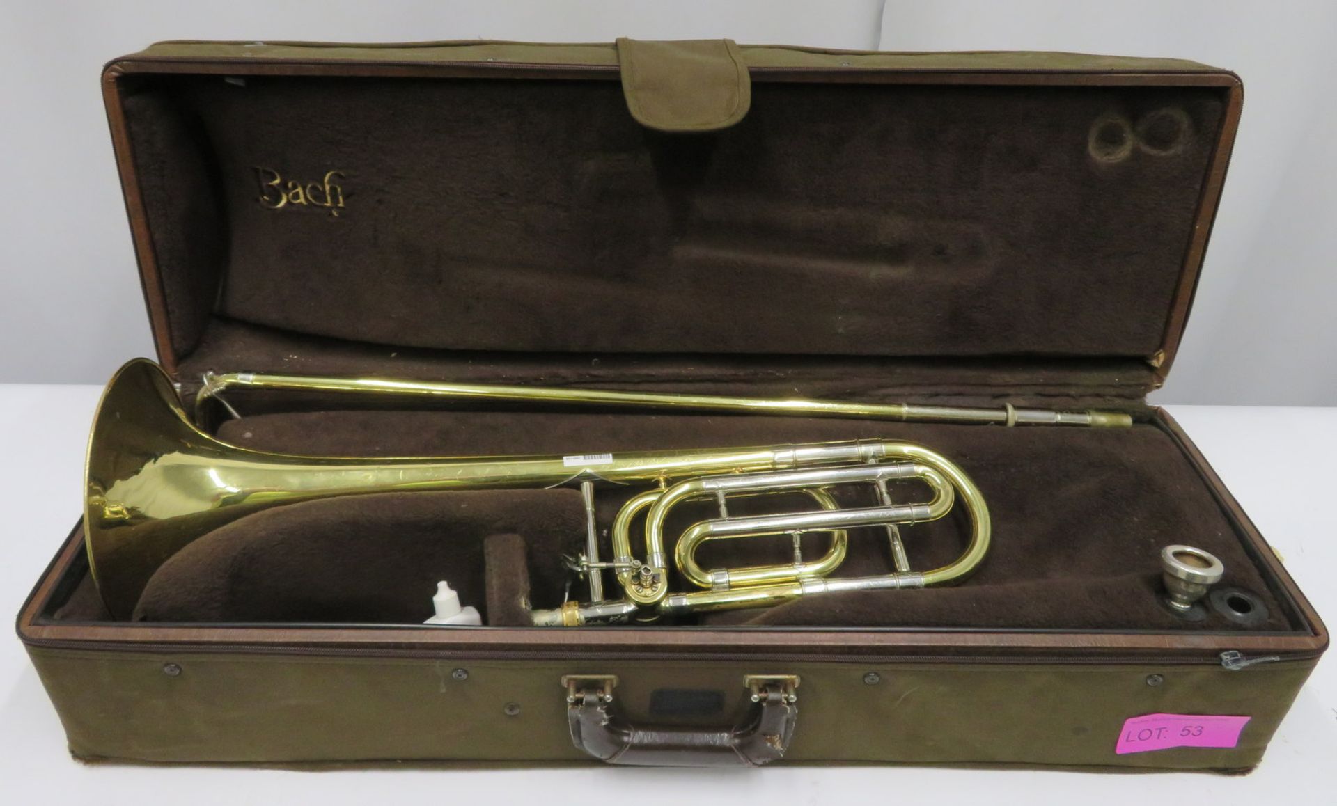 Bach Stradivarius model 42 trombone with case. Serial number: 98216.