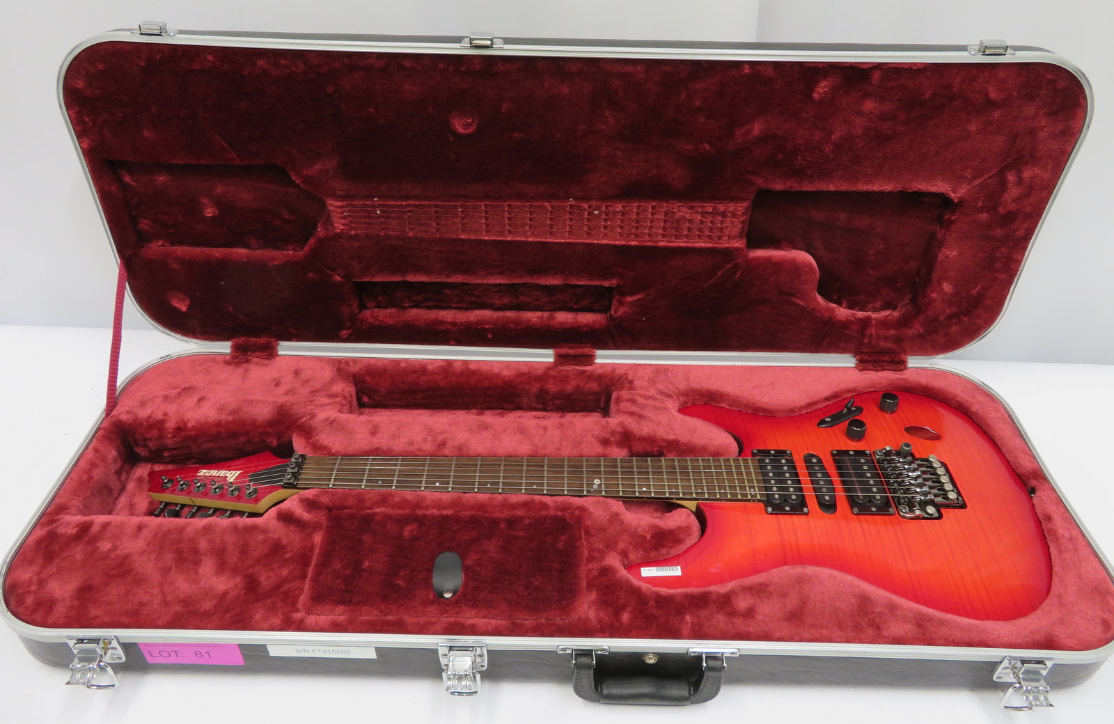 Ibanez Prestige electric guitar with hard case. Serial number: F1215502.