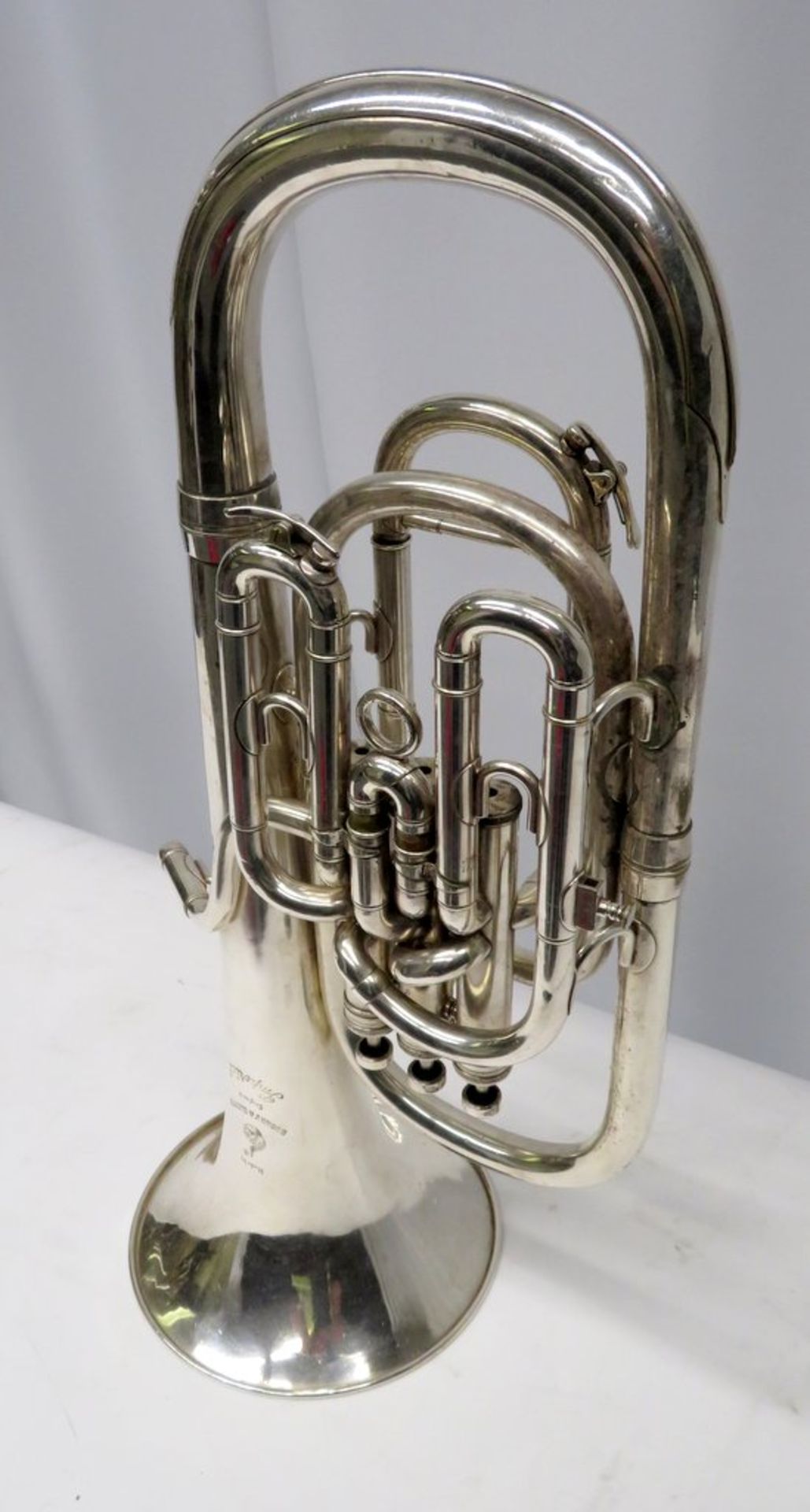 Boosey & Hawkes Imperial Baritone sax horn with case. Serial number: 458044. - Image 4 of 12